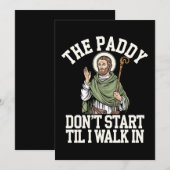 Invitation Le Paddy ne commence pas avant que je marche dans  (Devant / Derrière)