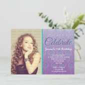 Invitation Le paon élégant fait varier le pas de la fête (Debout devant)