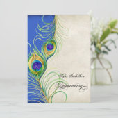 Invitation Le paon fait varier le pas de la partie bleue de (Debout devant)