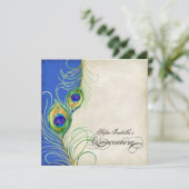 Invitation Le paon fait varier le pas de la partie bleue de (Debout devant)