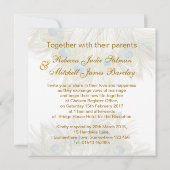 Invitation Le paon fait varier le pas du mariage (Dos)