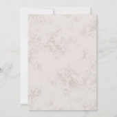 Invitation Le paon fait varier le pas du mariage (Dos)