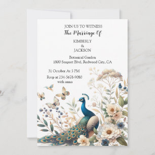 Invitation Le Paon Majestueux