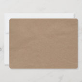 Invitation Le papier Brown a inspiré le mariage blanc de (Dos)