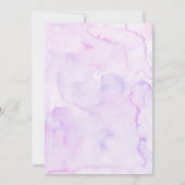 Invitation Le Papillon Floral Violet Est En Route Baby shower (Dos)