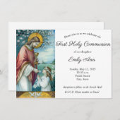 Invitation Le paradis dans notre âme première communion (Devant / Derrière)