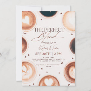 Invitation Le Parfait Mélange Wedding shower Couple Café