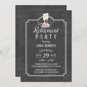 Invitation Le Parti de la retraite applaudit Rustic Chalkboar (Devant / Derrière)