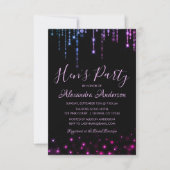 Invitation Le parti de Purple et Pink Hen (Devant)