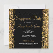 Invitation Le Parti d'engagement Mariage lance l'or (Devant)