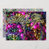 Invitation Le parti Mardi Gras "lance" l'modèle d'invitation (Devant / Derrière)