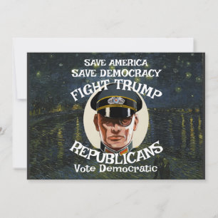 Invitation Le Parti Républicain antiTrump Mariage de Retraite