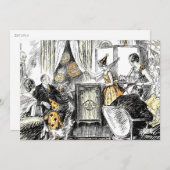 Invitation Le parti Vintage célèbre l'ancienne Halloween (Devant / Derrière)