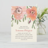 Invitation Le pastel fleurit partie de retraite florale (Debout devant)