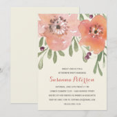 Invitation Le pastel fleurit partie de retraite florale (Devant / Derrière)
