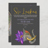 Invitation Le patrimoine sri-lankais peint à la main (Devant / Derrière)