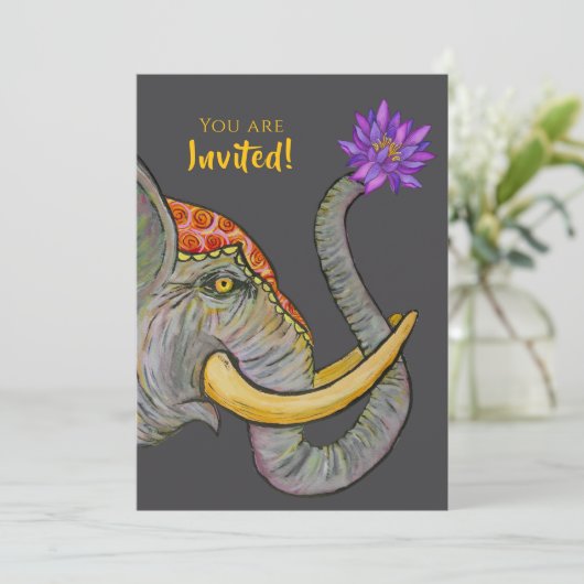 Invitation Le patrimoine sri-lankais peint à la main (Debout devant)