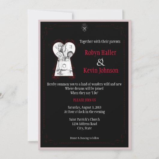 Invitation Le pays des merveilles 2 (Devant)