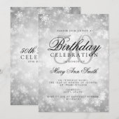 Invitation Le pays des merveilles argenté d'hiver de (Devant / Derrière)