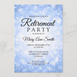 Invitation Le pays des merveilles bleu élégant d'hiver de