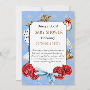 Invitation Le pays des merveilles offre un Baby shower de liv