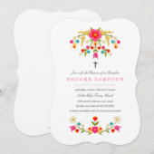 Invitation Le pays fleurit le baptême (Devant / Derrière)