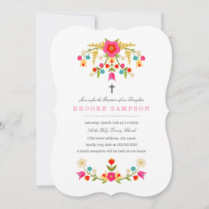 Invitation Le pays fleurit le baptême