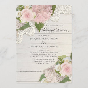 Invitation Le pays rustique moderne de dîner de répétition