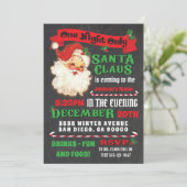 Invitation Le Père Noël arrive en ville Noël (Debout devant)