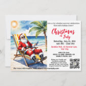 Invitation Le Père Noël au soleil fête d'été Australie Noël (Devant)