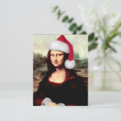 Invitation Le Père Noël de Mona Lisa (Debout devant)