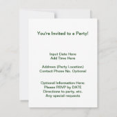 Invitation Le Père Noël de Noël de Chimney (Dos)