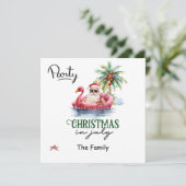 Invitation Le Père Noël en juillet (Debout devant)