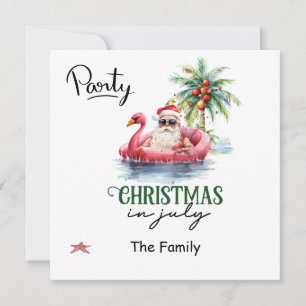 Invitation Le Père Noël en juillet