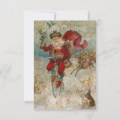 Invitation Le Père Noël En Vélo (Devant)