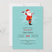 Invitation Le Père Noël fait des exercices de fitness. (Devant)