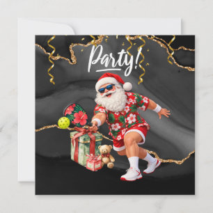 Invitation Le Père Noël joue au Pickleball de Noël
