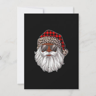 Invitation Le Père Noël noir Léopa