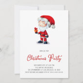 Invitation Le Père Noël présent fête de Noël (Devant)