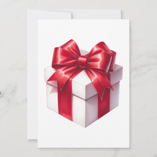 Invitation Le Père Noël présente la fête rouge (Dos)