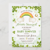 Invitation Le petit Baby shower Shamrock St Patrick's Boy Lit (Devant)