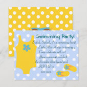 Invitation Le Petit Bain Jaune (Devant / Derrière)