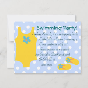 Invitation Le Petit Bain Jaune