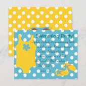Invitation Le Petit Bain Jaune (Devant / Derrière)
