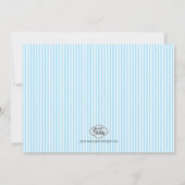 Invitation Le petit bleu cogne l'invitation de baby shower de (Dos)