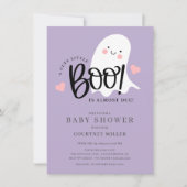 Invitation Le Petit Boo Mignonne Est Presque Dû Au Baby showe (Devant)