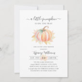 Invitation Le petit Citrouille est sur le chemin Baby shower  (Devant)