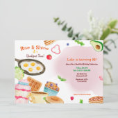 Invitation Le petit déjeuner est servi (Debout devant)