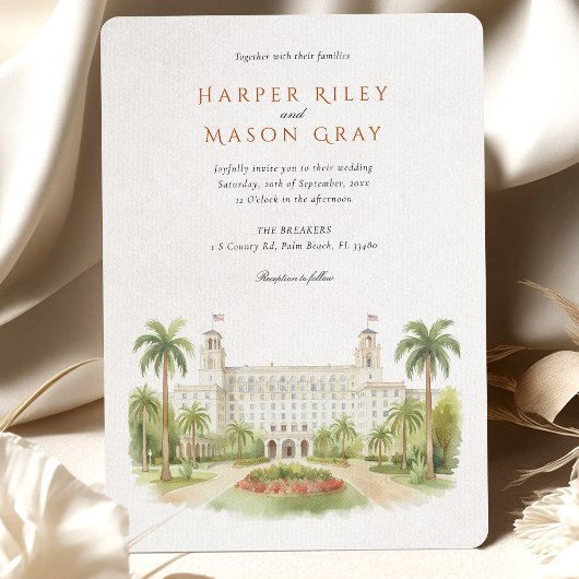 Invitation LE PETIT-DÉJEUNER Palm Beach Mariage