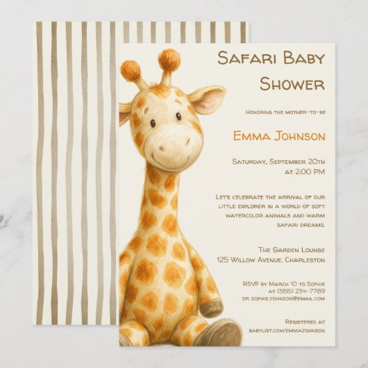 Invitation Le Petit Explorateur | Fête de Naissance des Amis (Devant / Derrière)